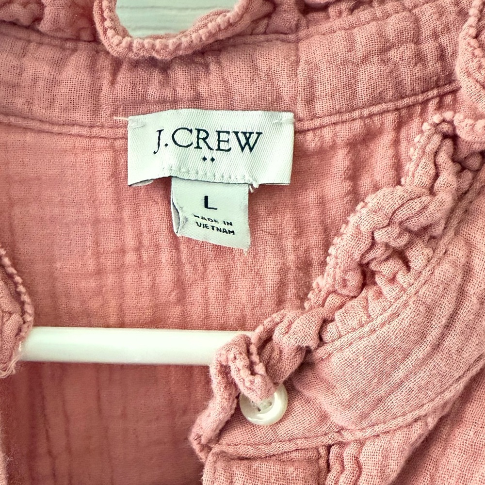 J. Crew Soft Pink Textured Top